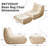 Armless Bean Bag Chair With Ottoman For Adults And Kids, Memory Foam Fireside Lounge Chair For Living Room, Bedroom-29302693