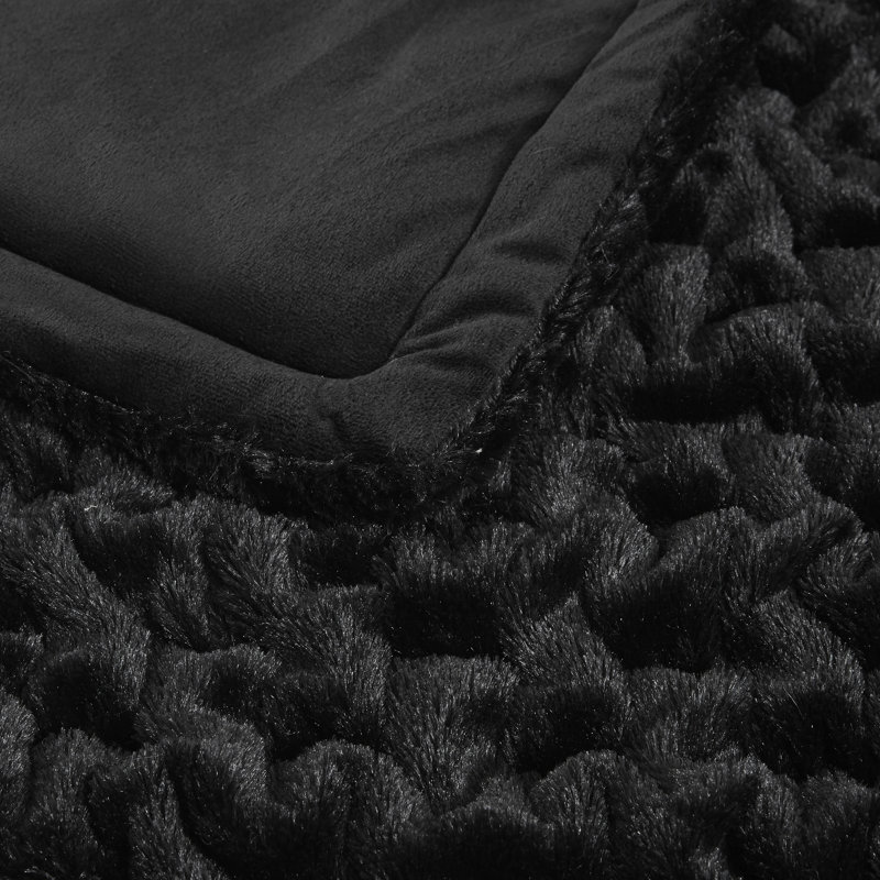 Couverture chauffante Plush to Berber, Noir