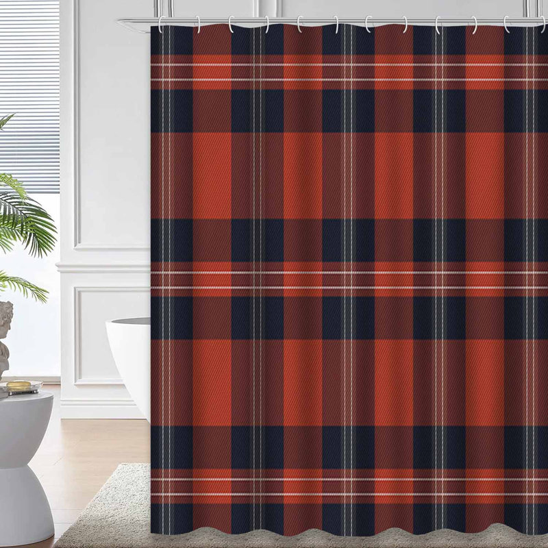 Rideau de douche Tartan, L 72 po x l 72 po