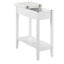 Table de chevet Ilithia avec rangement rabattable et tablette ouverte, table de chevet mince pour les petits espaces, table de bout étroite et moderne pour la chambre à coucher ou le salon, organisateur de table d'appoint peu encombrant-1332687816