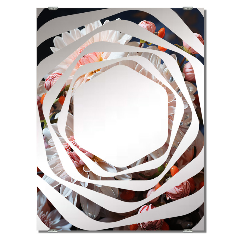 Rumberger - Miroir mural chrysanthèmes MIR141436, 32 po x 24 po