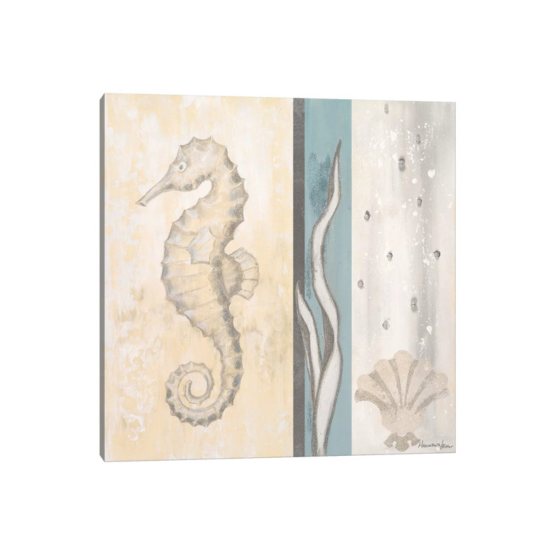 Calming Sea II by Hakimipour-Ritter - Wrapped Canvas Painting, 30.48 cm H x 30.48 cm W
