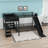 L-Shaped Metal Triple Bunk Bed With Slide, Desk And Storage-261318073