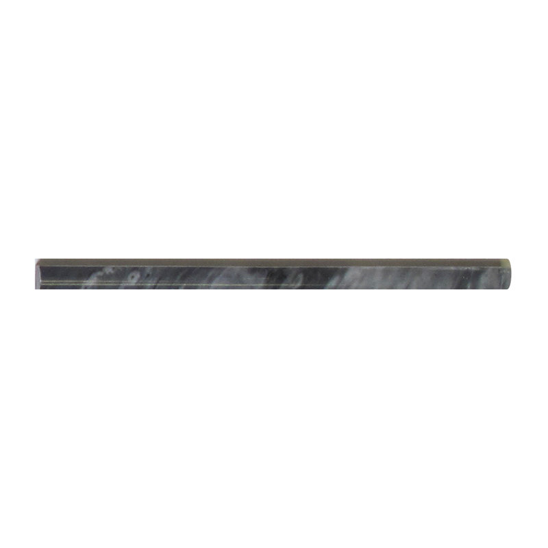 Bardiglio 12" x 0.6" Marble Bullnose Tile Trim in GRay