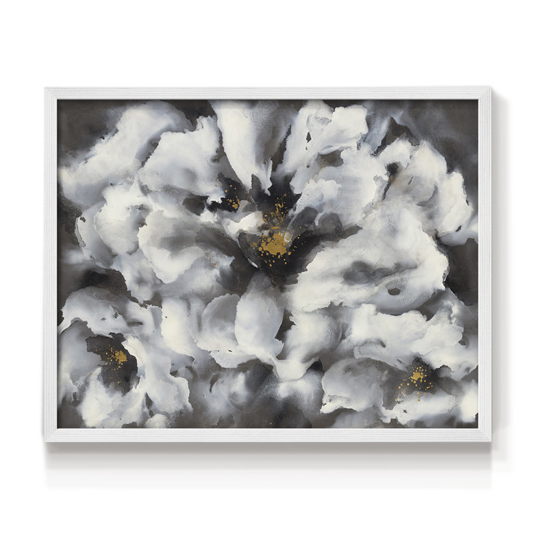 Peonia - reproduction encadrée - réversible, H 16 po x l 20 po, Blanc