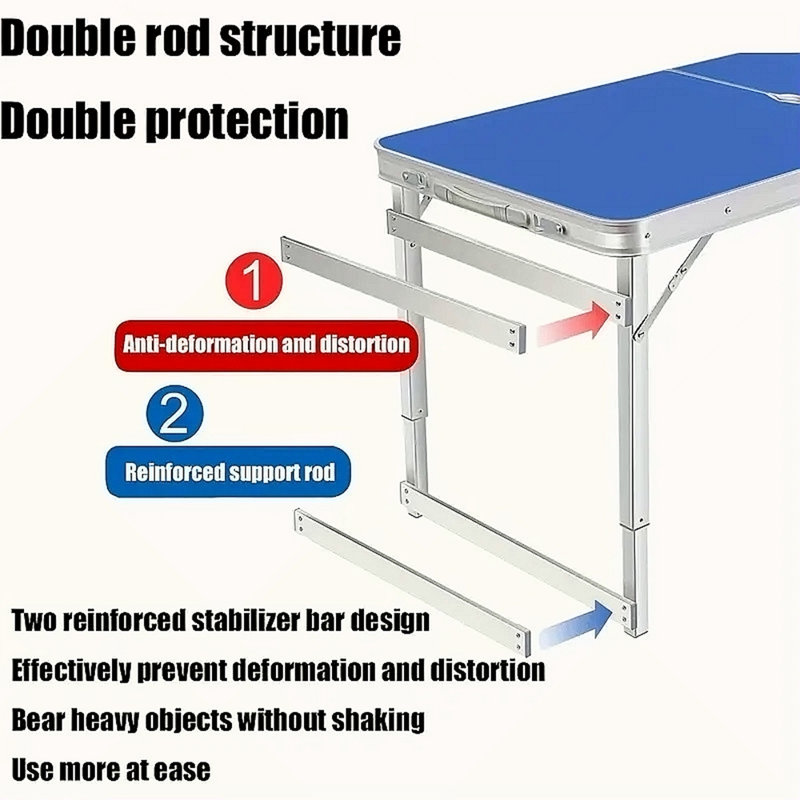 Grande table pliante d'extérieur portative