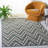 Haileymarie Paradise Performance Chevron Rug-1145447122