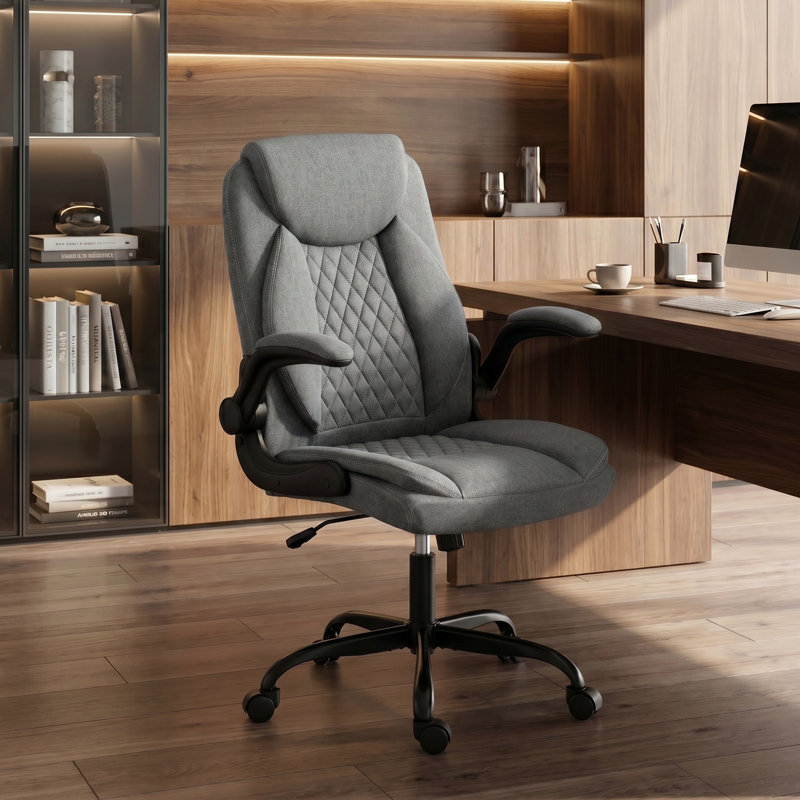 Office Chair, Polyester, Grey