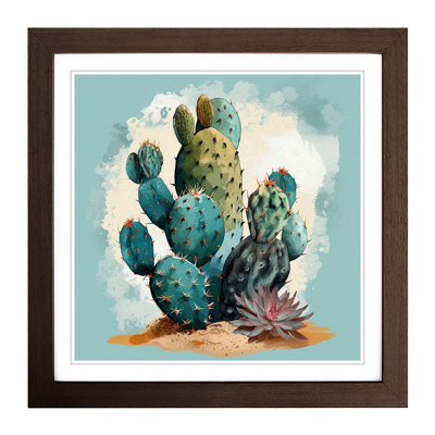 Cactus Graphic Art - Framed Print