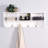 White Wooden Coat Rack With 4 Dual Hooks And Compact Storage Shelf For Home Entry-565653665