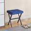 Stool/Chair,1Pcs,BLUE FABRIC,Metal Leg,40.5X33.5X44.5Cm-1749642299