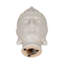 White Ceramic Buddha Head Figurine - 9" Stoneware Modern Home & Office Decor Accent