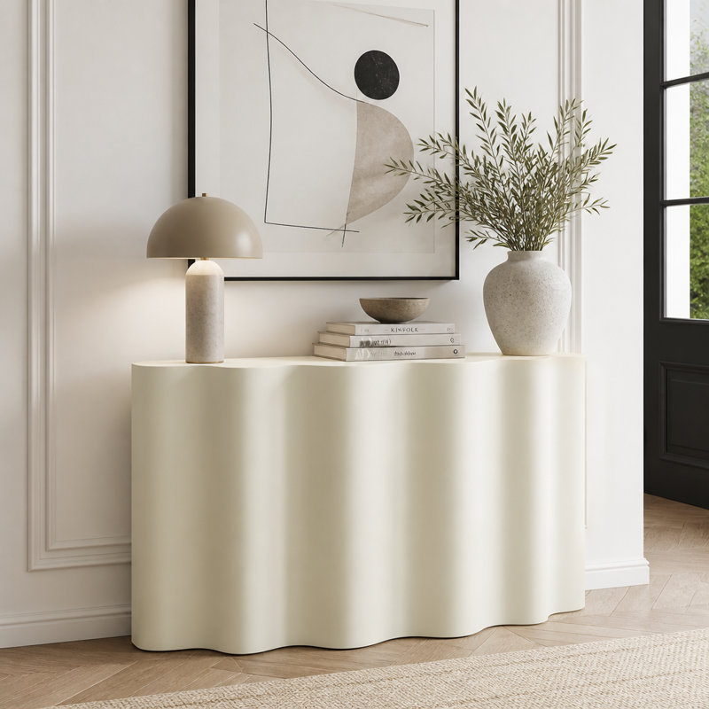 Console d'entrée en fibre de verre de 120 cm (47,24 po) avec motif ondulé