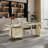 Keisler Luxurious Stone Office Executive Desk with Storage for Computer-1647762733