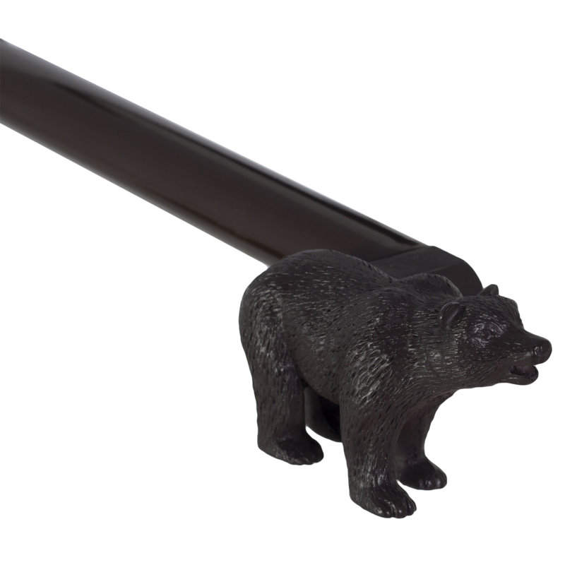 Tringle à rideaux simple ajustable Oren Bear, 28 po à 48 po, Bronze