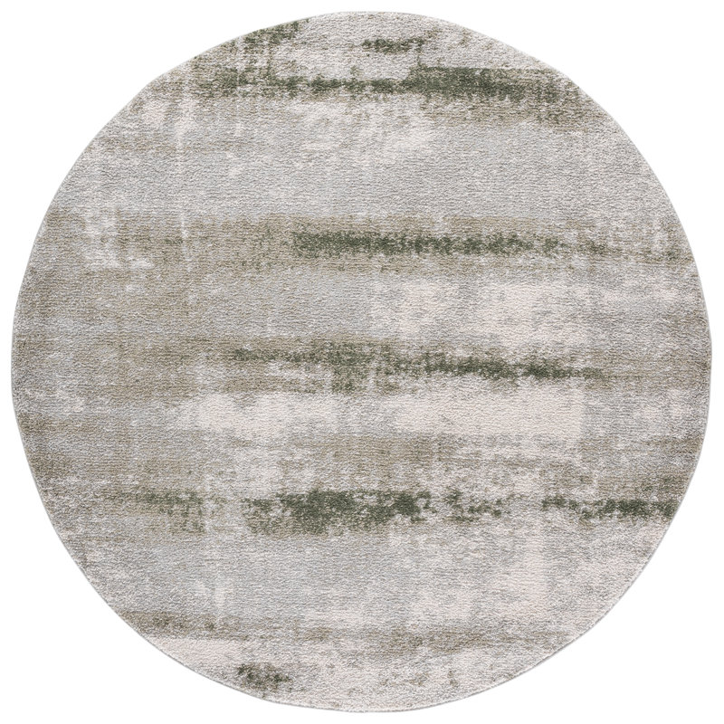 Wave Performance Abstract Indoor Rug, Round 6'7"