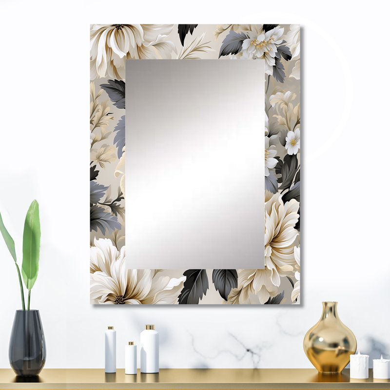 Suddie Urban Victorian Chic Victorian Pattern - Miroir mural décoratif floral, 32 po x 24 po