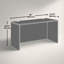 Bureau 60 po x 24 po, finition rouge