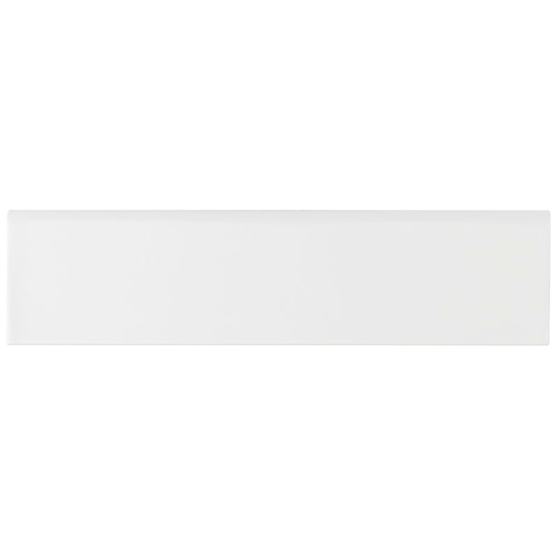 Manchester 3x12 Glossy Ceramic Bullnose, Bianco White