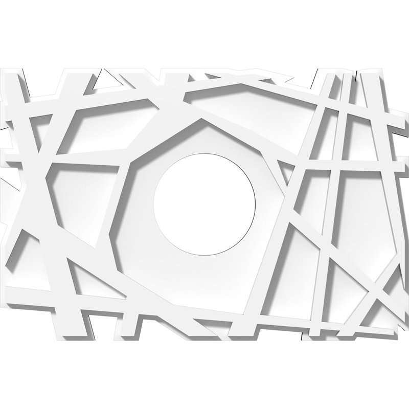 Médaillon de plafond contemporain en PVC de qualité architecturale Novo, H 1 po x l 30 po x P 20 po