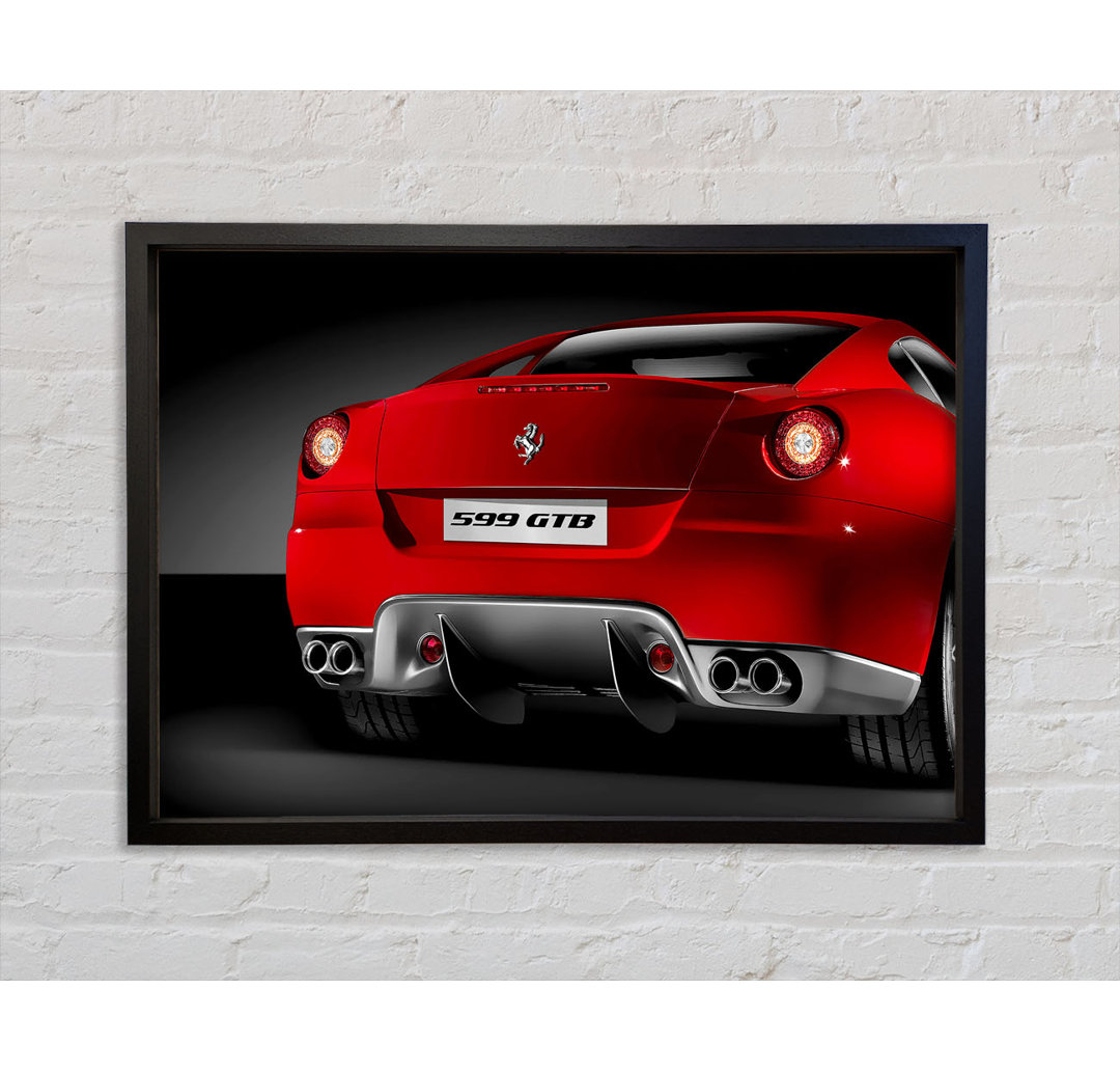 Ferrari 599 GTB Rear Red - Einzelner Bilderrahmen Kunstdrucke auf Leinwand