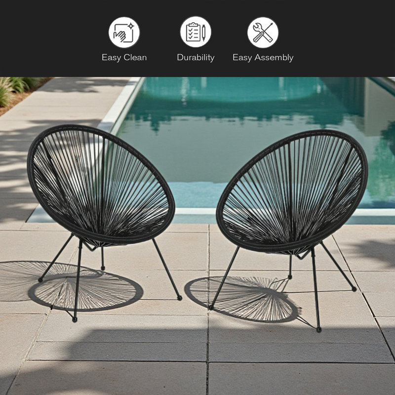 CHAISE (ENSEMBLE DE 2), Noir