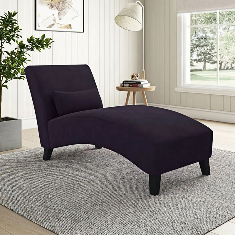 Chaise longue incurvée simple et élégante, Violet