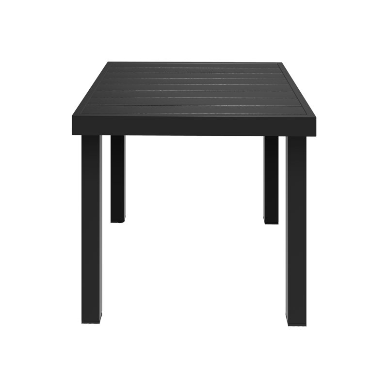 Sarait Garden Dining Table 78x78cm Square Outdoor Table with WPC Wood Top & Aluminum Frame
