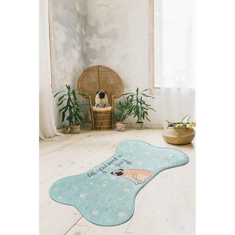 Antibacterial Area Rug, Non-Slip, 2.6 x 4.6 ft | 100% Polyester, 0.16 in Pile Height, 0.39 in Total Thickness | Machine Washable, Felt Dot Underside | Perfect for Living Room, Bedroom, and Kids' Play Areas