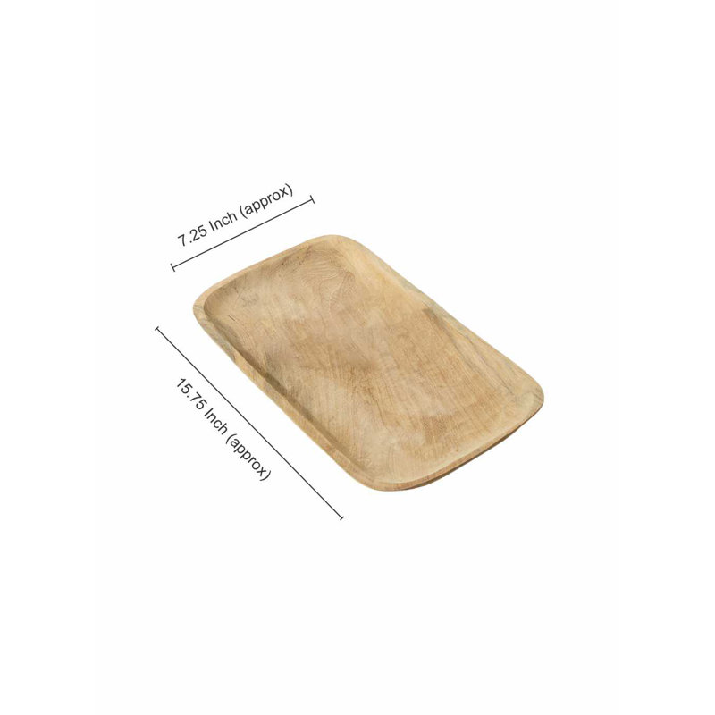 Plateau rectangulaire Radner en brun