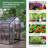 Polycarbonate Greenhouse With Rain Gutter And Roof Vent, Aluminum Walk-In Green Houses For Outside For Patio Backyard Garden