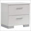 Table de chevet 2 tiroirs Dulcey White