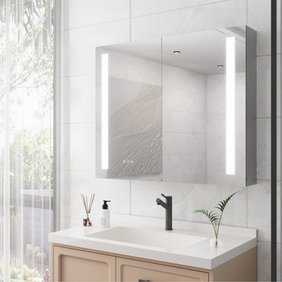 Armoire de salle de bain avancée avec miroir à DEL et options de fixation