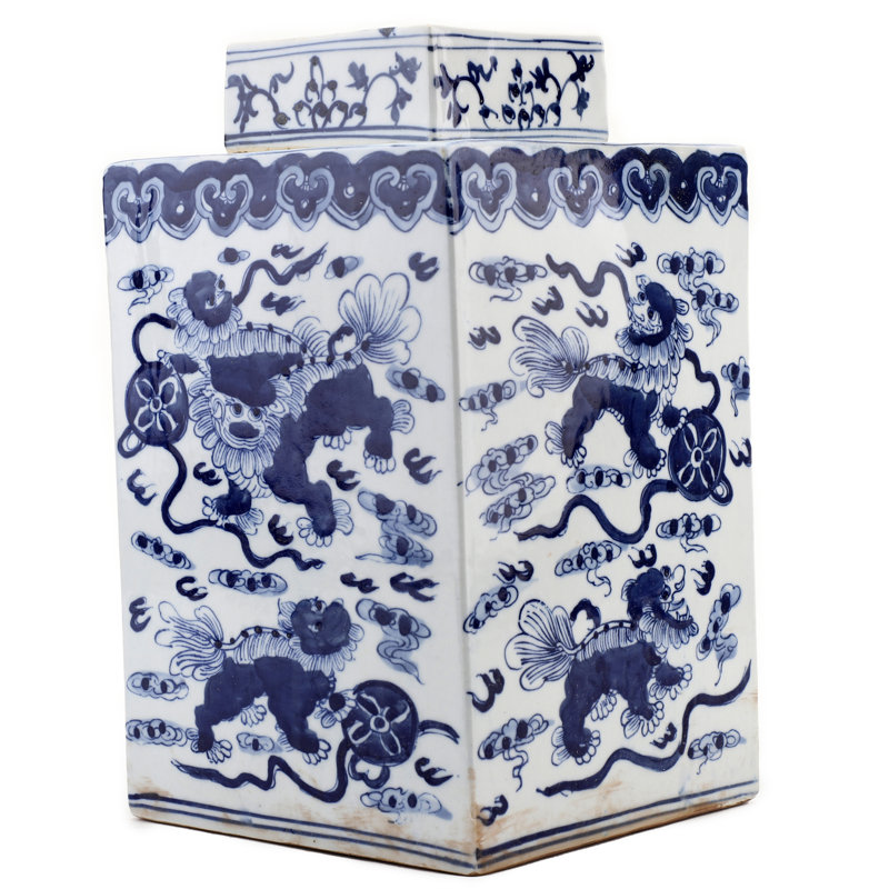 Handmade Porcelain China Ginger Jar