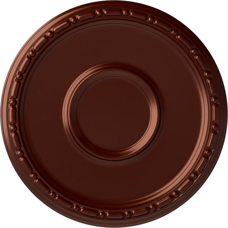 Endurathane Medea Ceiling Medallion, 16 1/2"OD x 1 1/2"P (Fits Canopies up to 5 1/2"), Hand-Painted Antique Copper Finish