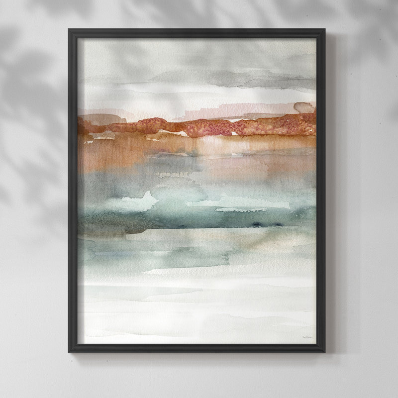 Cinnabar Sundown Framed Print - Solid Wood, 11" H x 9" W, Black