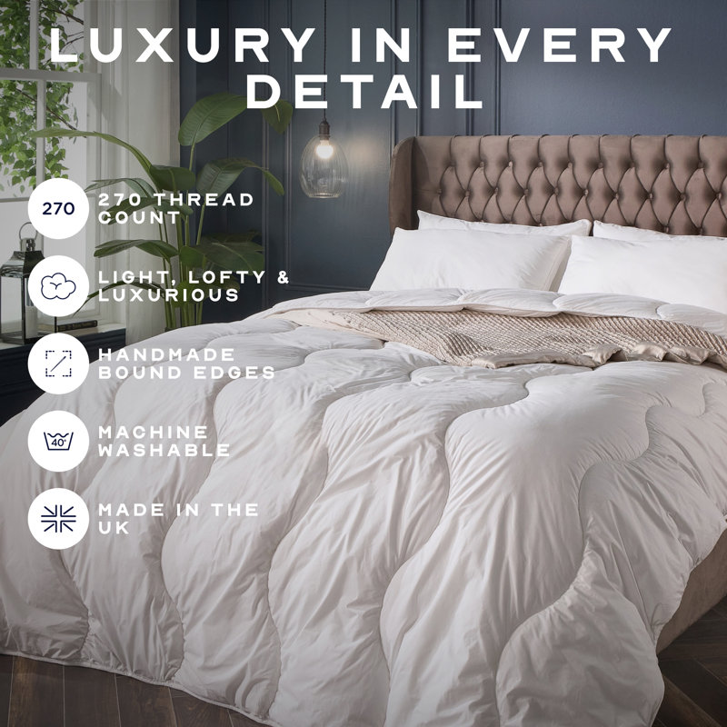 Retreat Indulgent Cotton 13.5 Tog Winter Duvet, Double