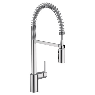 Moen Align One Handle Spring Kitchen Faucet, Modern Single Hole Kitchen Sink Faucet Pulldown Sprayer