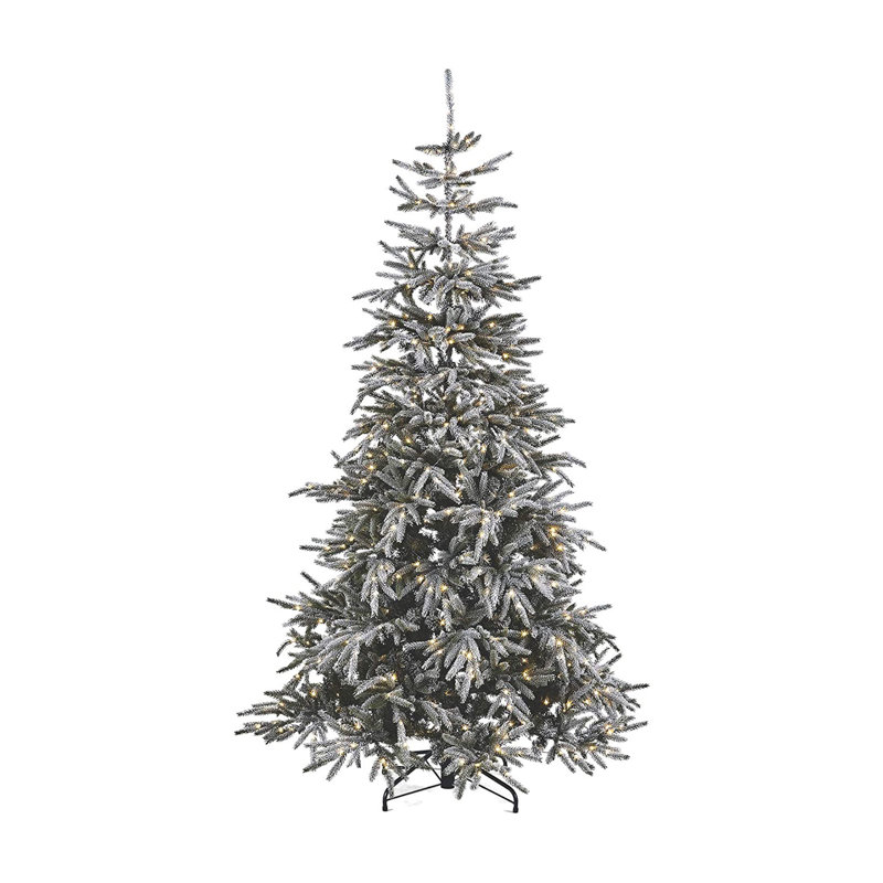 Sapin de Noël artificiel vert / blanc 7 pi avec 650 lumières claires