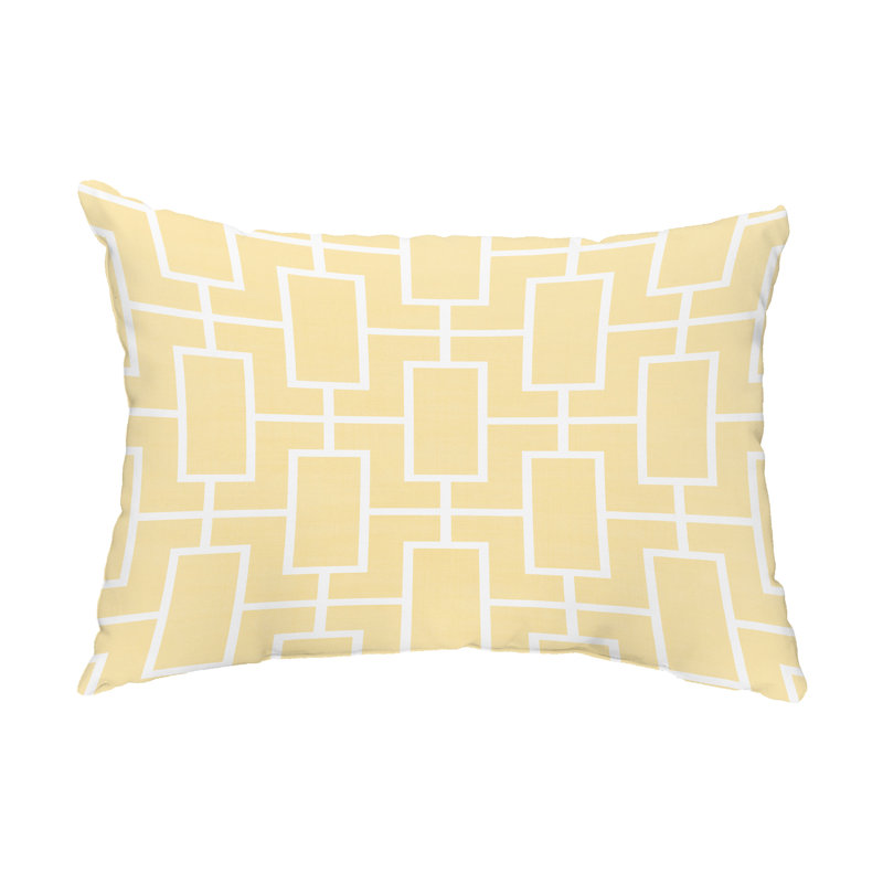  Housse de coussin rectangulaire et insert pour écran, jaune