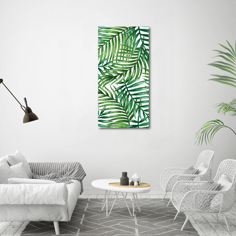 Leaves of Palm 1 Piece Wrapped Canvas Wall Art