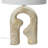 Abstract Resin Table Lamp with Linen Drum Shade-1800656417