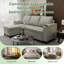 3 Seater Linen Blend Sofa Bed-822452245