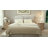 23.1"W Nightstand with 2-Drawer, Wood Fluted Bedside Table with Faux Marble Top and 1.97"-Thick Side Panels-920276855