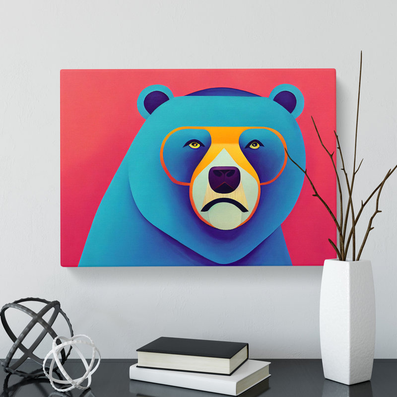Cool Bear - Wrapped Canvas, 40cm H x 60cm W x 3cm D