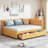 Upholstered Daybed With 2 Storage Drawers-745435110-741380337