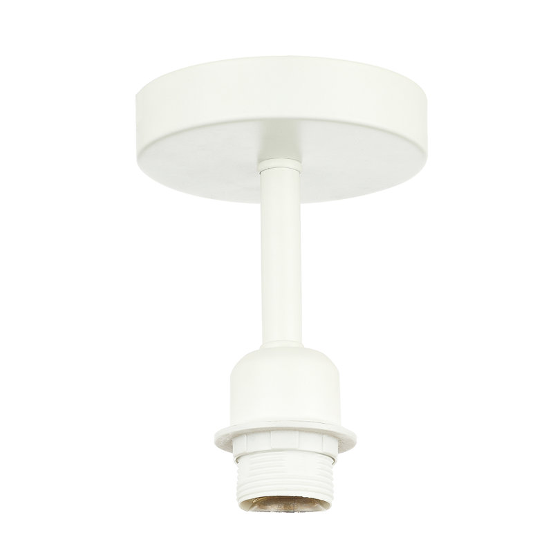 Ceiling Light Fitting for Industrial Style Light Bulbs, White