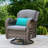 Araneli Premium All-Weather Wicker 2 - Person Patio Conversation Sets with Cushions-503530335