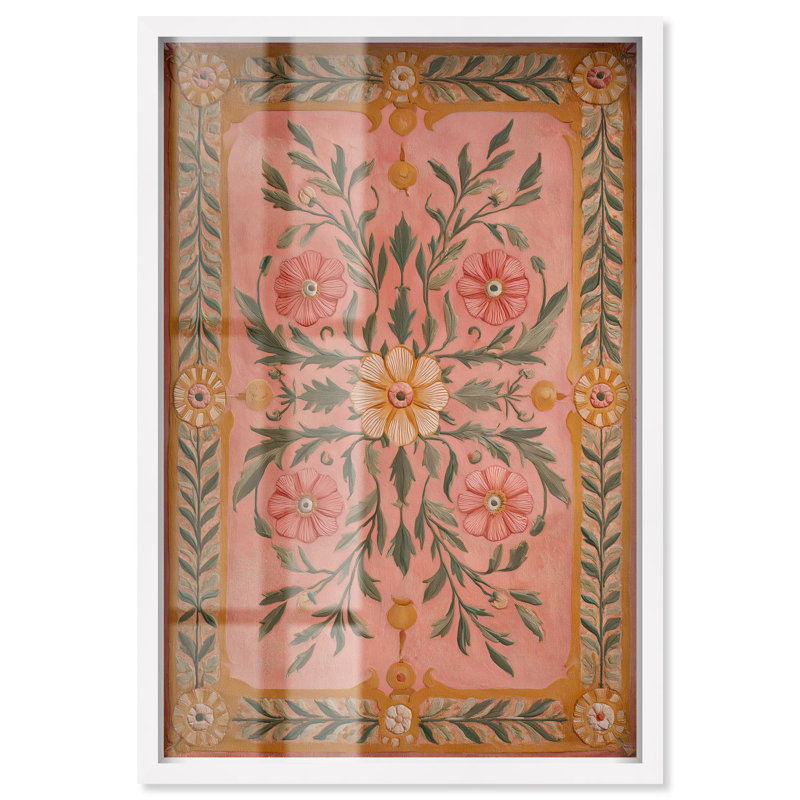 Décoration de chambre ovale Oasis II par Art Remedy, cadre blanc, 37 x 55, H 55 po x l 37 po, Cadre blanc