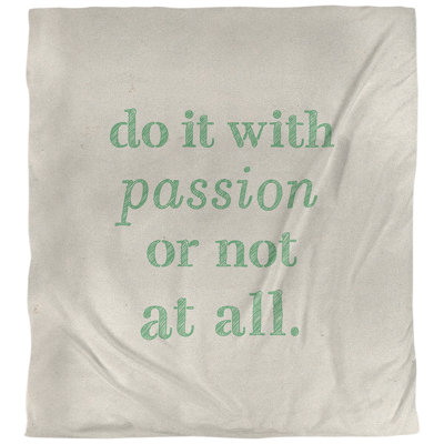 Housse de couette simple avec citation inspiration passion